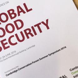 2016 Cambridge Conference on Global Food Security a Great Success