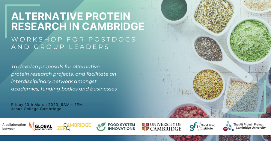 Alternative Protein Research in Cambridge Workshop Information Alternative Protein Research in Cambridge Workshop Information