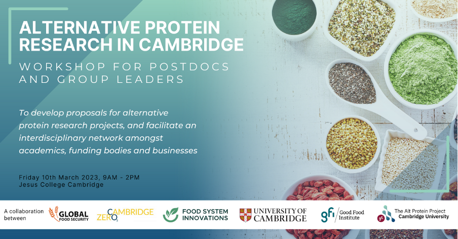 Alternative Protein Research in Cambridge Workshop Information