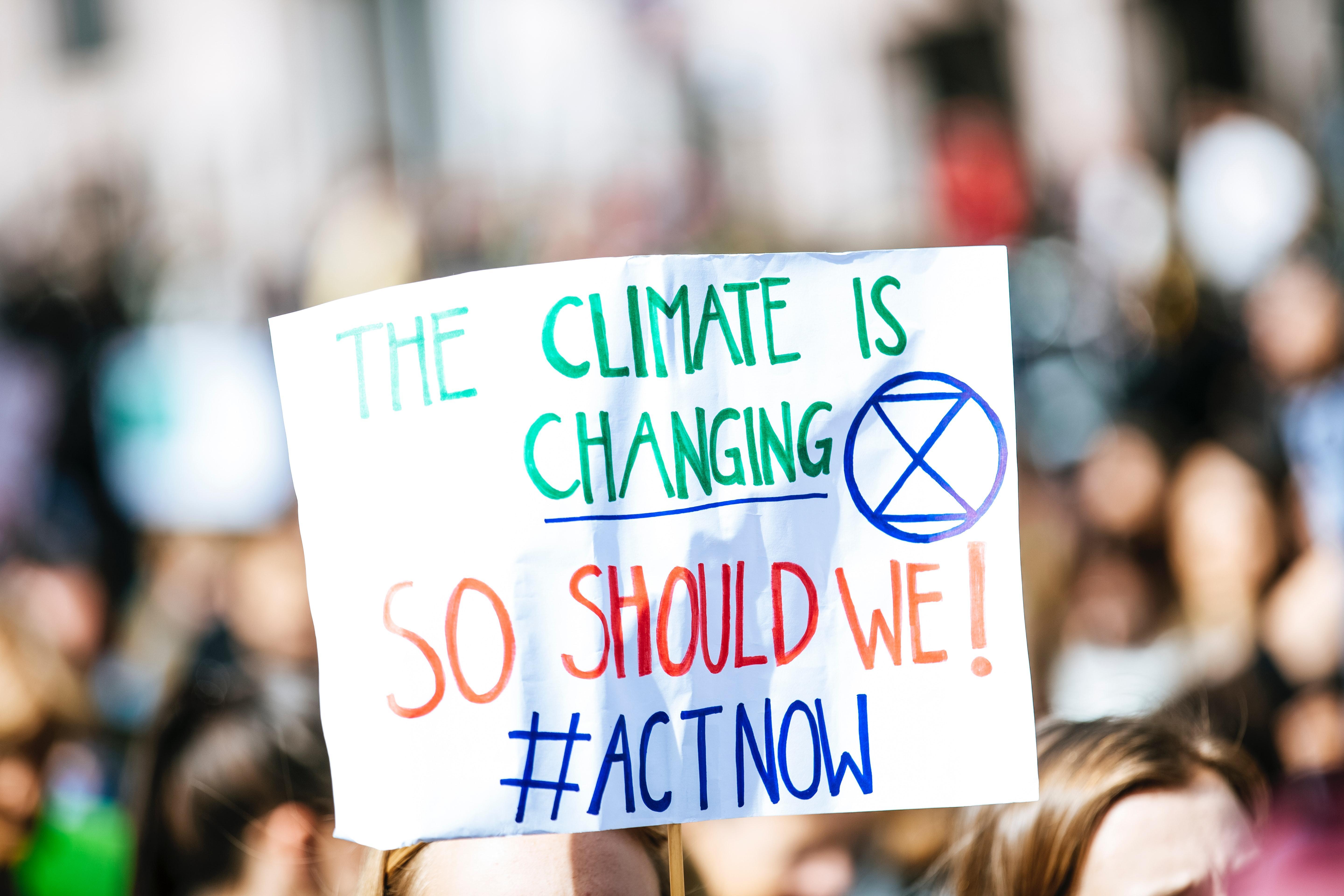 Unsplash.com @markusspike The climate is changing so should we! Act Now!